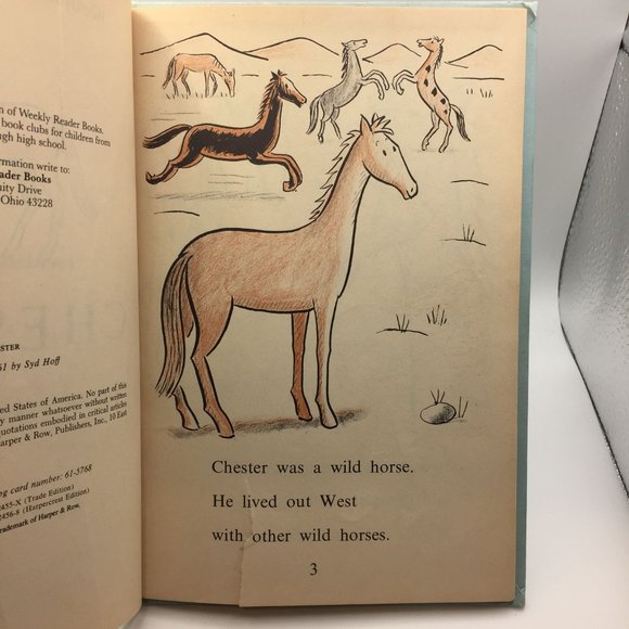 Vintage I Can Read Book Hardcover Chester Syd Hoff Children's Wild Horse Horses - Picture 3 of 9
